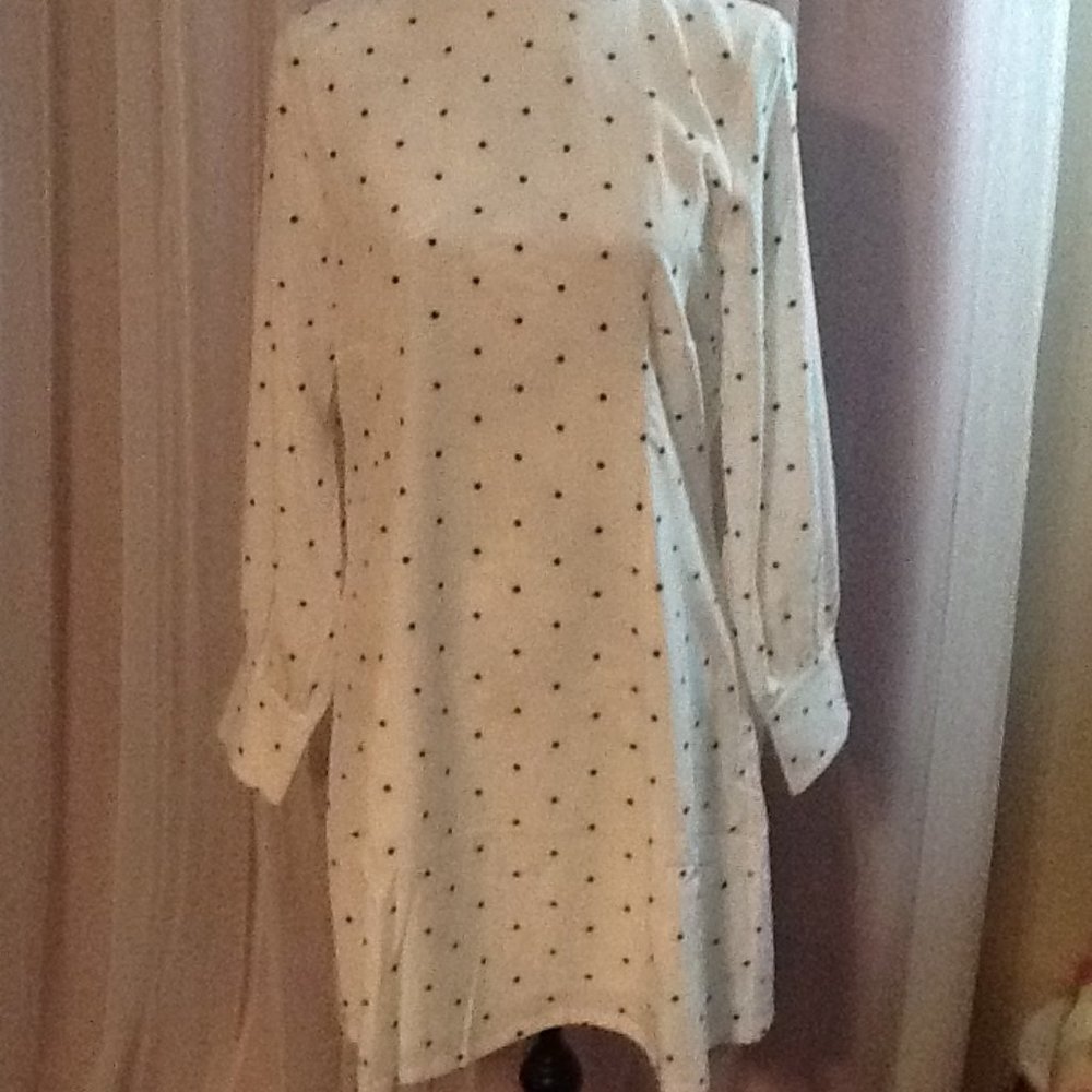 Unique Vintage polka dot midi dress